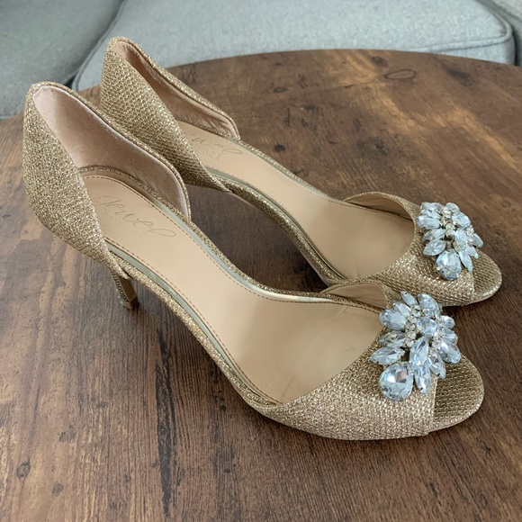 SOLD Jewel by Badgley Mischka Special Occasion or Wedding Heels Size 6 - Picture 2 of 4